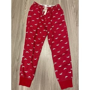 Hollister Red Pajama Pants